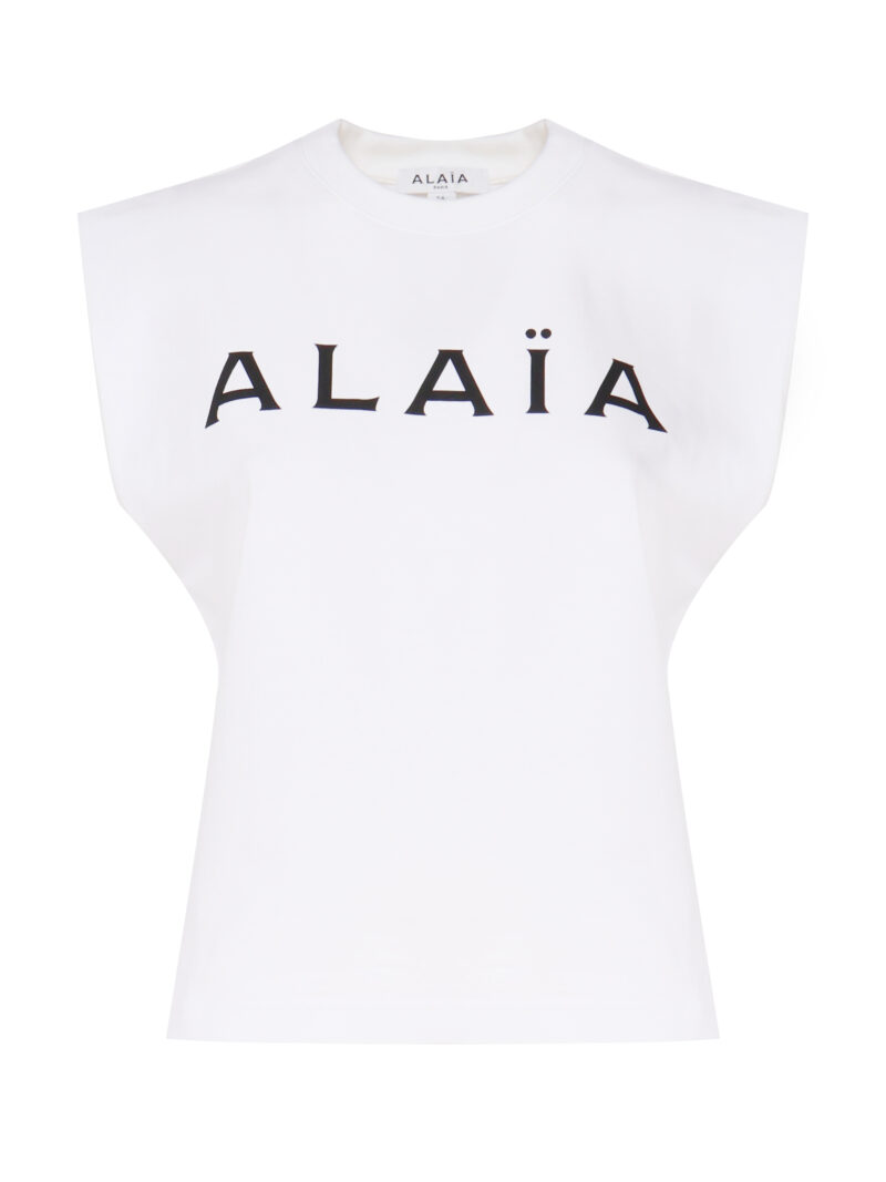 ALAIA T-SHIRT BIANCA CON LOGO1 ALAIA - T-SHIRT BIANCA CON LOGO