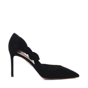 AQUAZZURA - VERY BOW TIE PUMPS IN VELLUTO