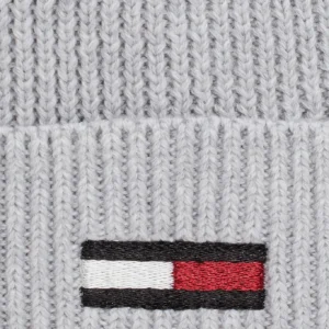 TOMMY HILFIGER - Berretto a coste con bandierina allungata