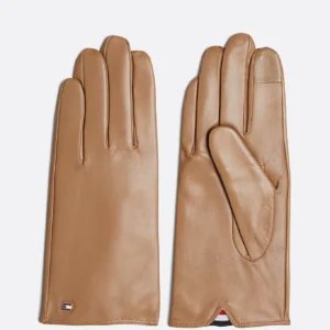 TOMMY HILFIGER - Guanti Essential in pelle con bandierina