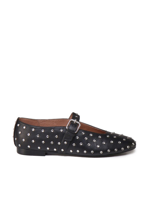 BIBI LOU - BALLERINE IN PELLE CON BORCHIE