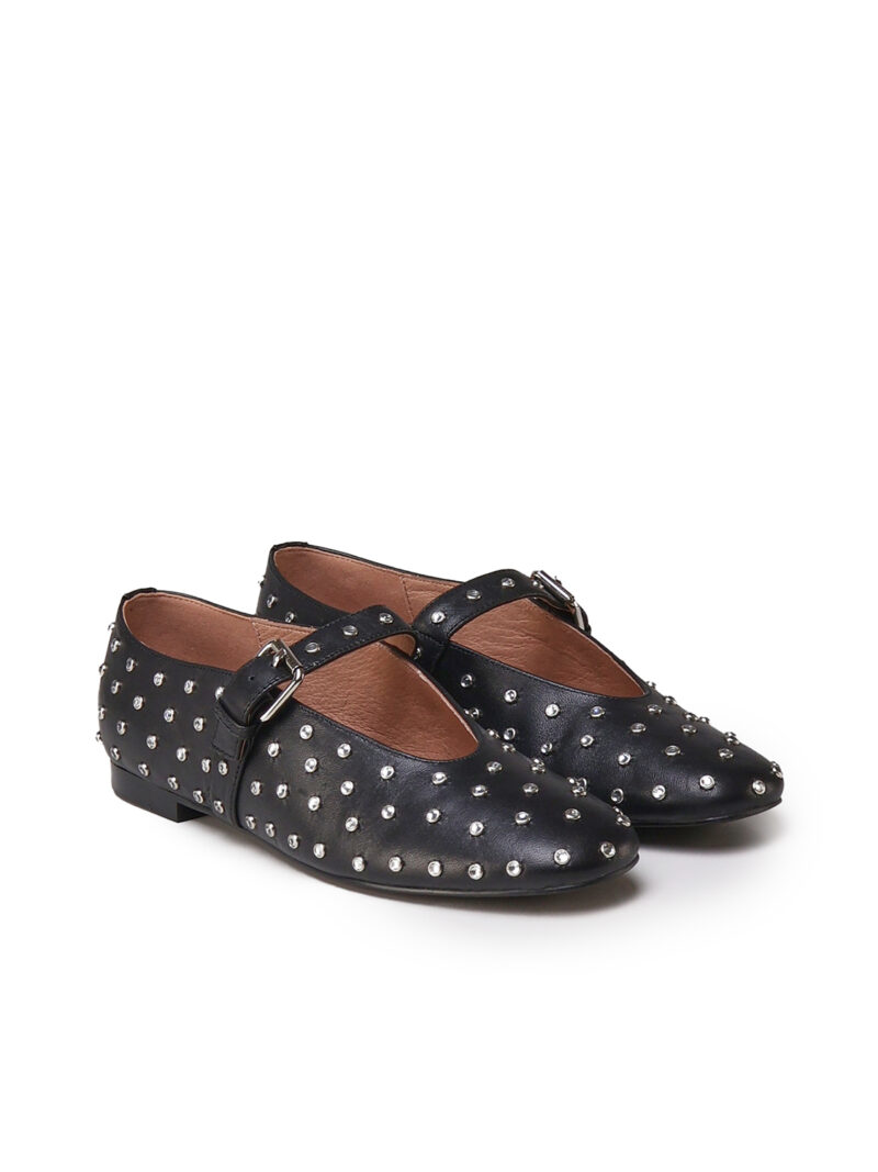 BIBI LOU - BALLERINE IN PELLE CON BORCHIE