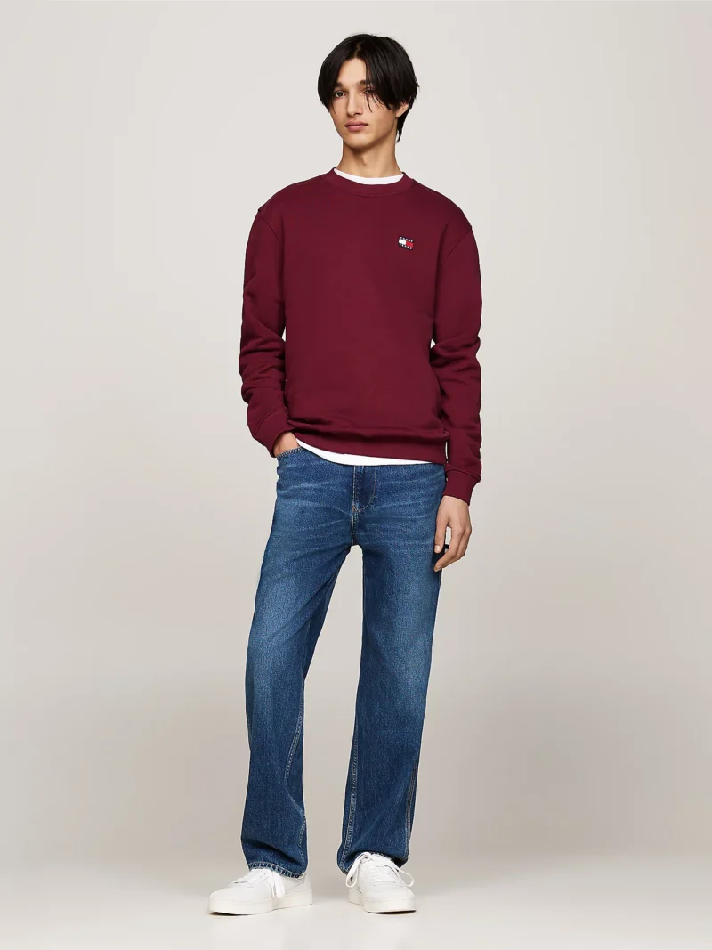 TOMMY HILFIGER - Felpa con distintivo Tommy