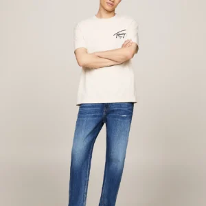 DM0DM18536_ACG_alternate1 TOMMY HILFIGER - T-shirt con logo firma - Bianco