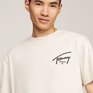 DM0DM18536_ACG_alternate2 TOMMY HILFIGER - T-shirt con logo firma - Bianco