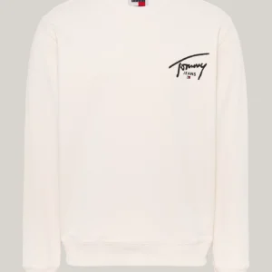 DM0DM19230_ACG_alternate4 TOMMY HILFIGER - Felpa con logo firma grafico sul retro