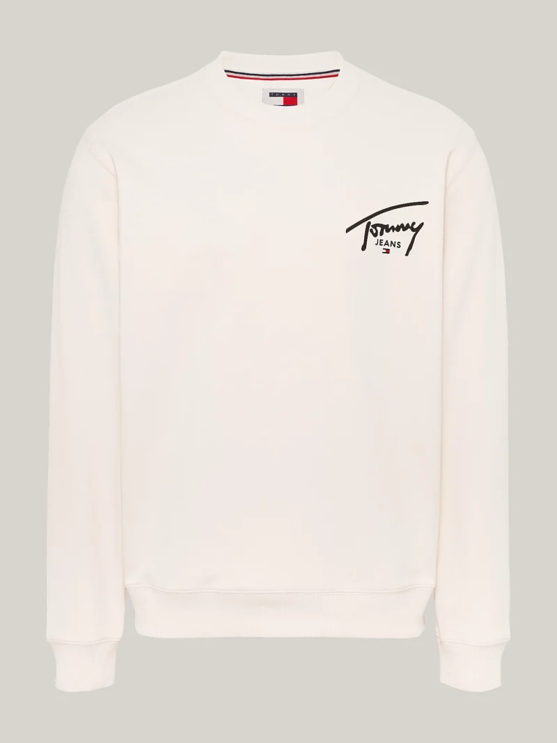 DM0DM19230_ACG_alternate4 TOMMY HILFIGER - Felpa con logo firma grafico sul retro