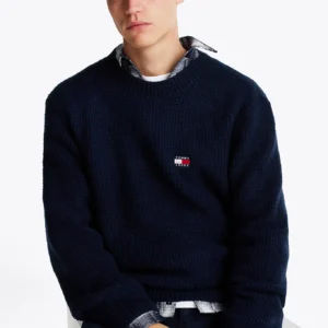 TOMMY HILFIGER - Pullover in maglia a nido d'ape con lana