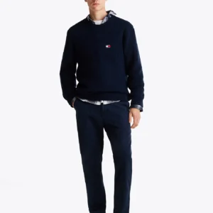 TOMMY HILFIGER - Pullover in maglia a nido d'ape con lana