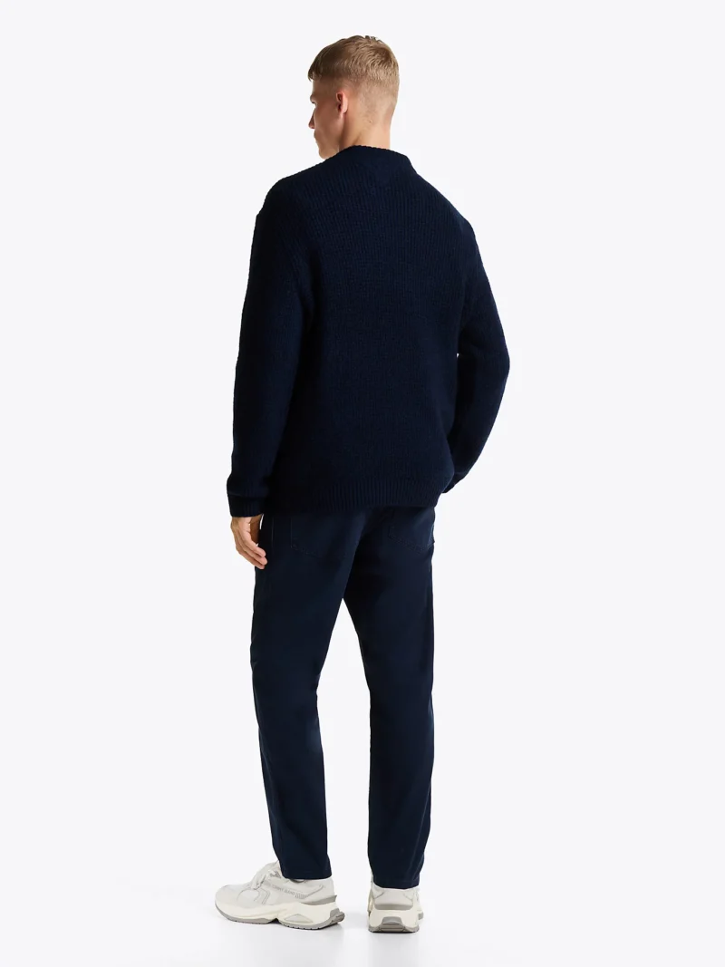 TOMMY HILFIGER - Pullover in maglia a nido d'ape con lana