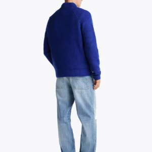 TOMMY HILFIGER - Pullover con mezza zip e distintivo Tommy - Blu
