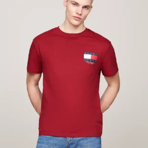 TOMMY HILFIGER - T-shirt con logo sul retro