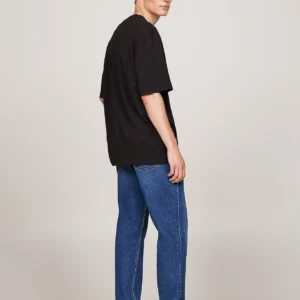 DM0DM20080_BDS_alternate3 TOMMY HILFIGER - T-shirt oversize con logo - Nero