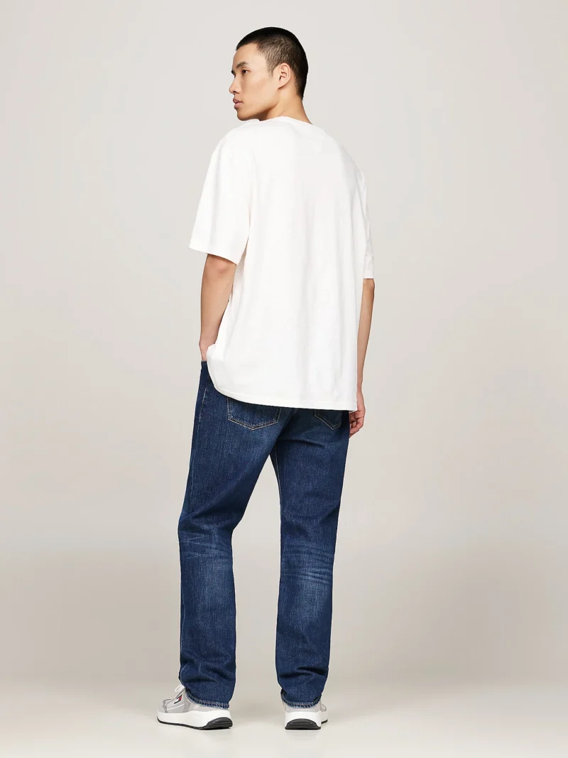 TOMMY HILFIGER - T-shirt oversize con logo - Bianco