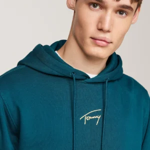 TOMMY HILFIGER - Felpa con cappuccio e logo firma dorato