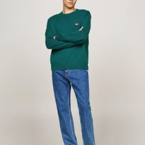 TOMMY HILFIGER - Pullover con lana e distintivo