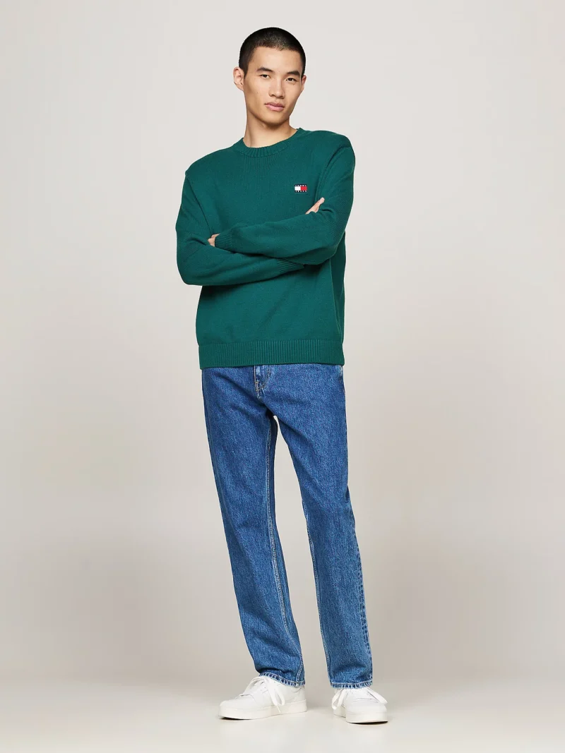 TOMMY HILFIGER - Pullover con lana e distintivo