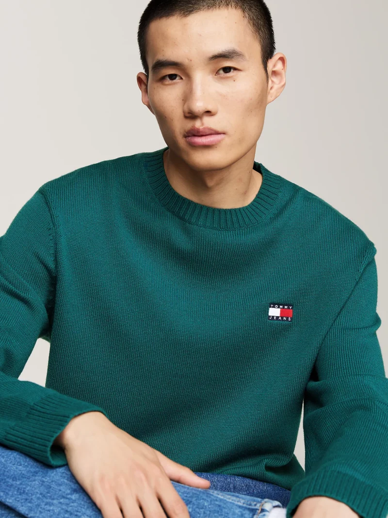 TOMMY HILFIGER - Pullover con lana e distintivo