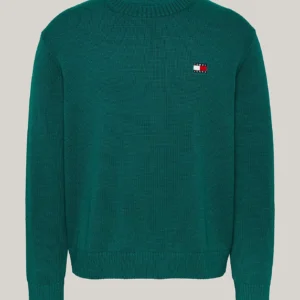 TOMMY HILFIGER - Pullover con lana e distintivo