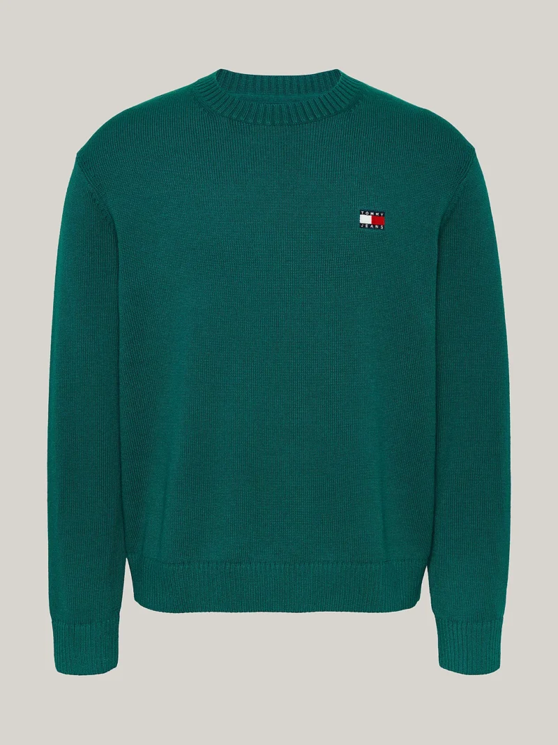 TOMMY HILFIGER - Pullover con lana e distintivo