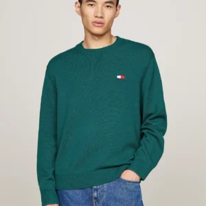 TOMMY HILFIGER - Pullover con lana e distintivo