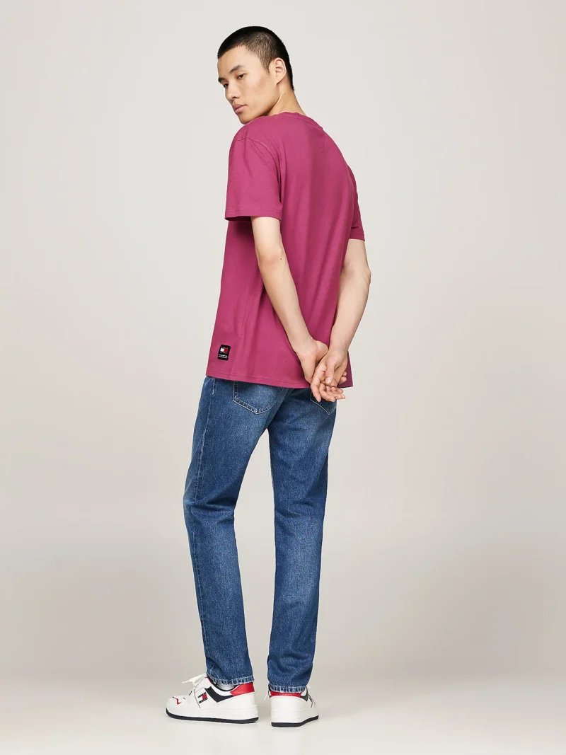 TOMMY HILFIGER - T-shirt tinta in capo con logo ricamato
