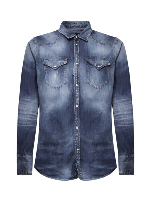 DSQUARED2 - CAMICIA EFFETTO STONEWASH IN DENIM