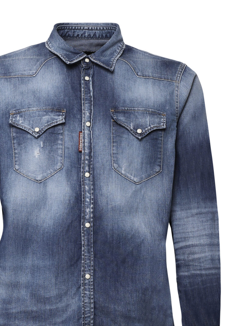 DSQUARED2 - CAMICIA EFFETTO STONEWASH IN DENIM