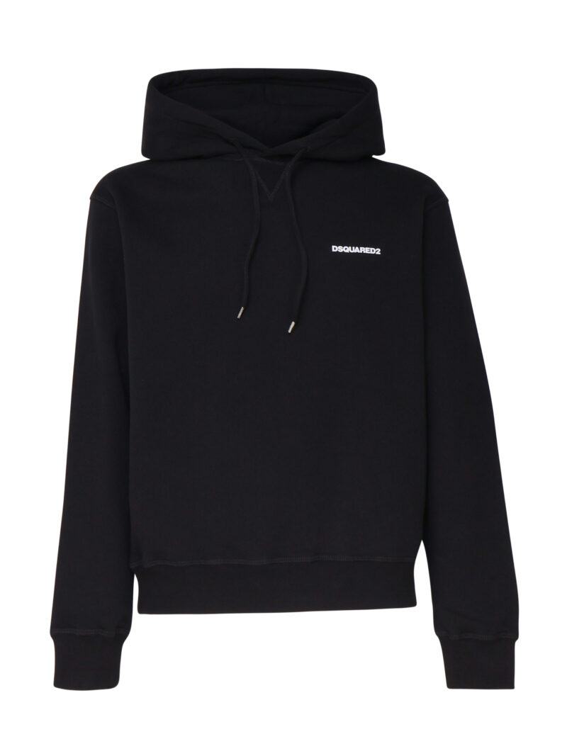 DSQUARED2 - FELPA IN COTONE CON CAPPUCCIO E COULISSE