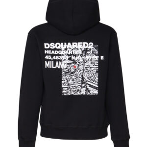 DSQUARED2 - FELPA IN COTONE CON CAPPUCCIO E COULISSE