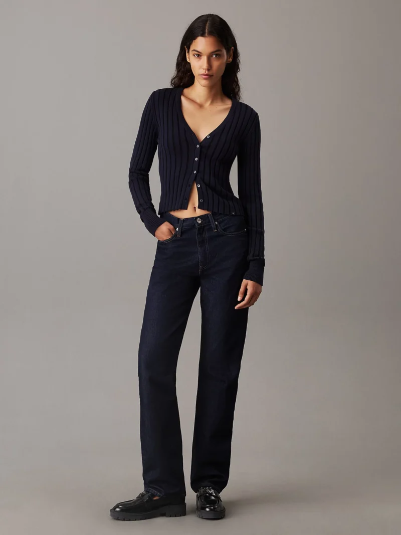 CALVIN KLEIN - High Rise Straight Jeans