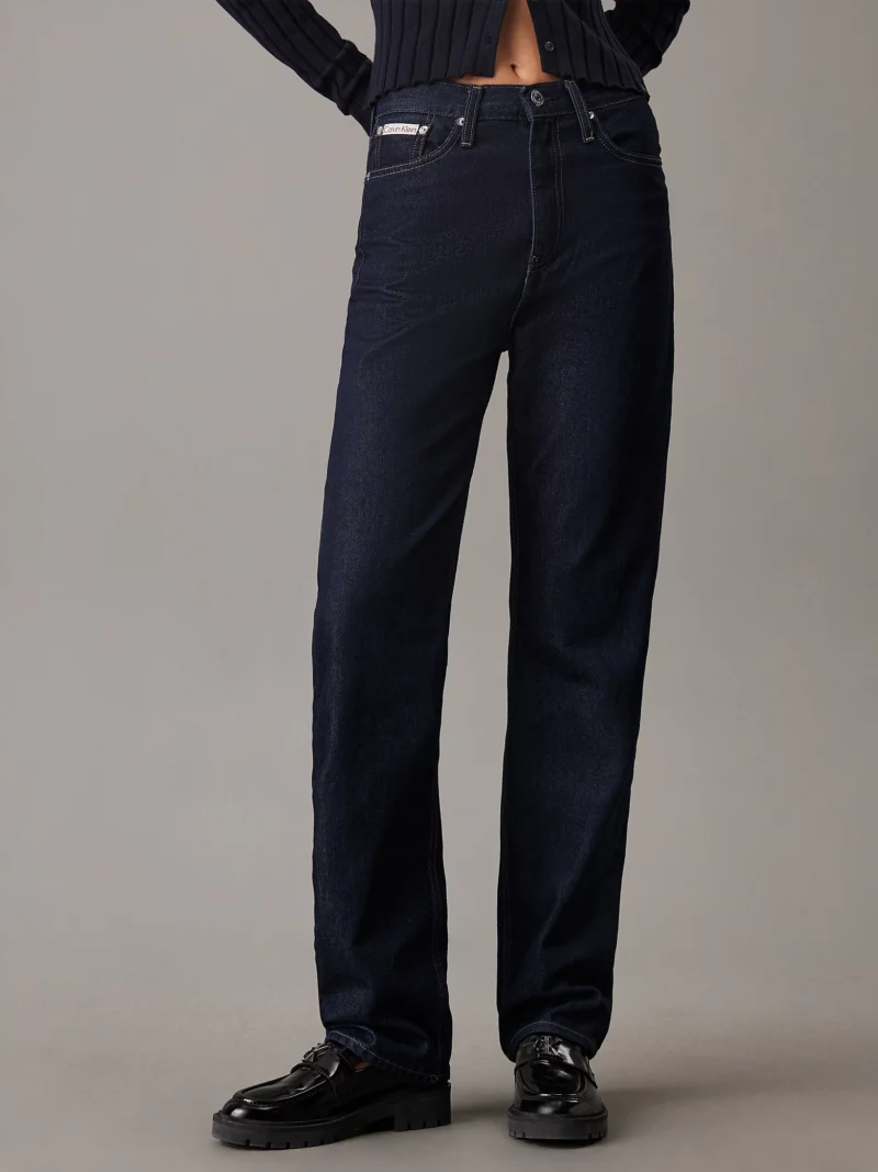 CALVIN KLEIN - High Rise Straight Jeans