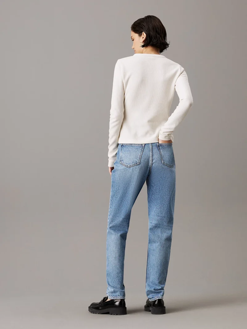 CALVIN KLEIN - Mom Jeans - Blu Chiaro