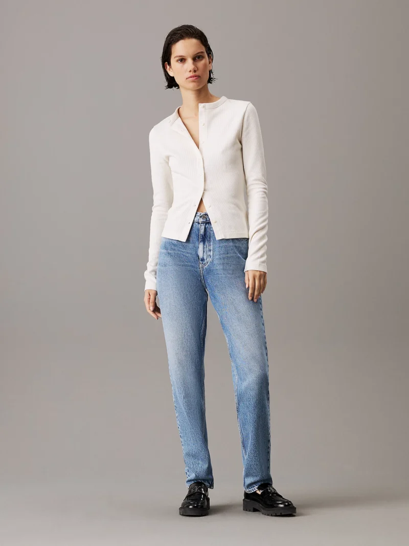 CALVIN KLEIN - Mom Jeans - Blu Chiaro