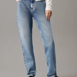 CALVIN KLEIN - Mom Jeans - Blu Chiaro