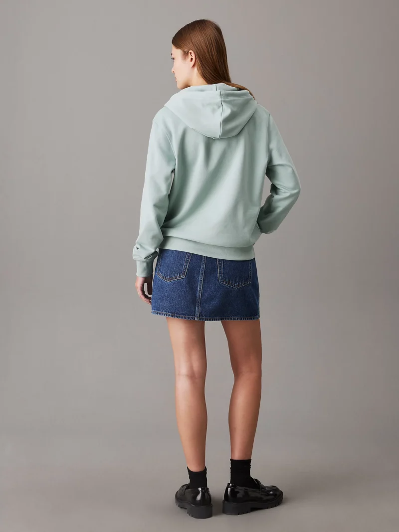 CALVIN KLEIN - Felpa con cappuccio in spugna di cotone e logo