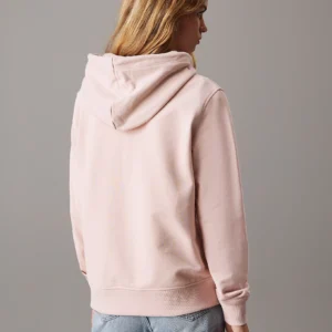 CALVIN KLEIN - Felpa con cappuccio in spugna di cotone e logo