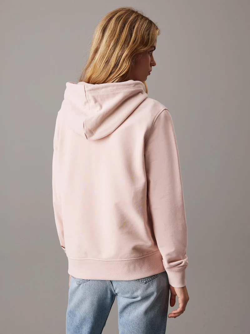 CALVIN KLEIN - Felpa con cappuccio in spugna di cotone e logo