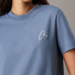 CALVIN KLEIN - T-shirt con logo ricamato
