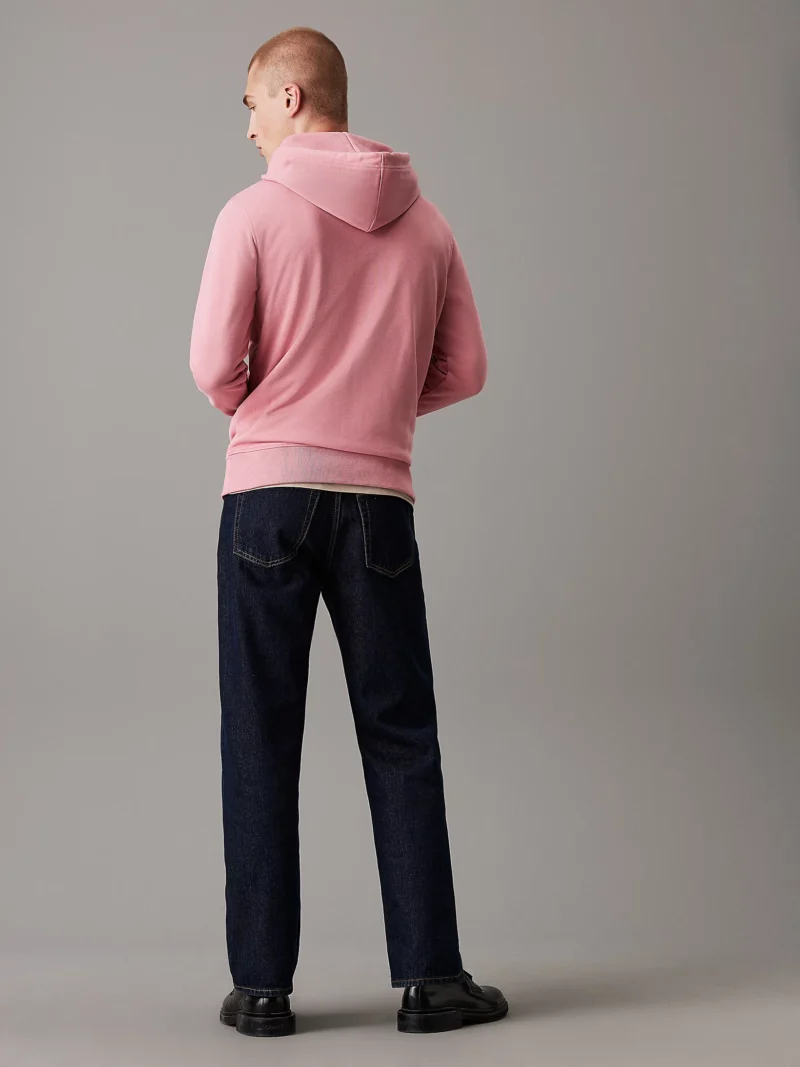 J30J325149_VLG_alternate1 CALVIN KLEIN - Felpa con cappuccio in spugna di cotone con stemma