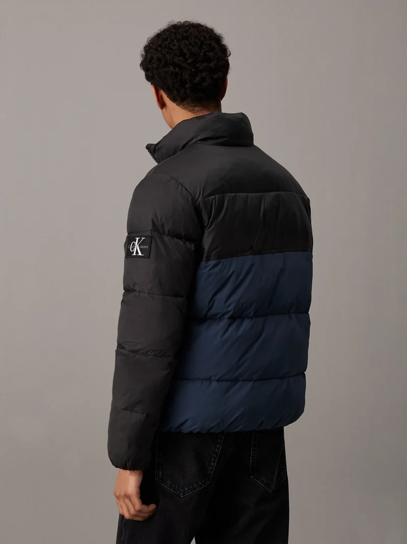 CALVIN KLEIN - Piumino a righe grosse colorate