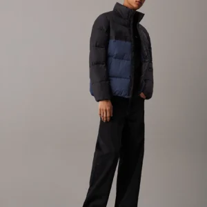 CALVIN KLEIN - Piumino a righe grosse colorate