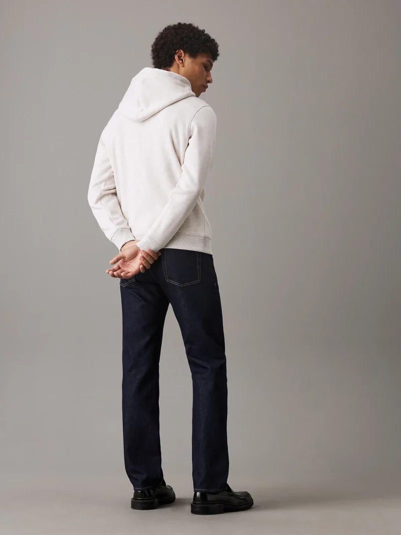 CALVIN KLEIN - Felpa con cappuccio con monogramma - Grigio Chiaro