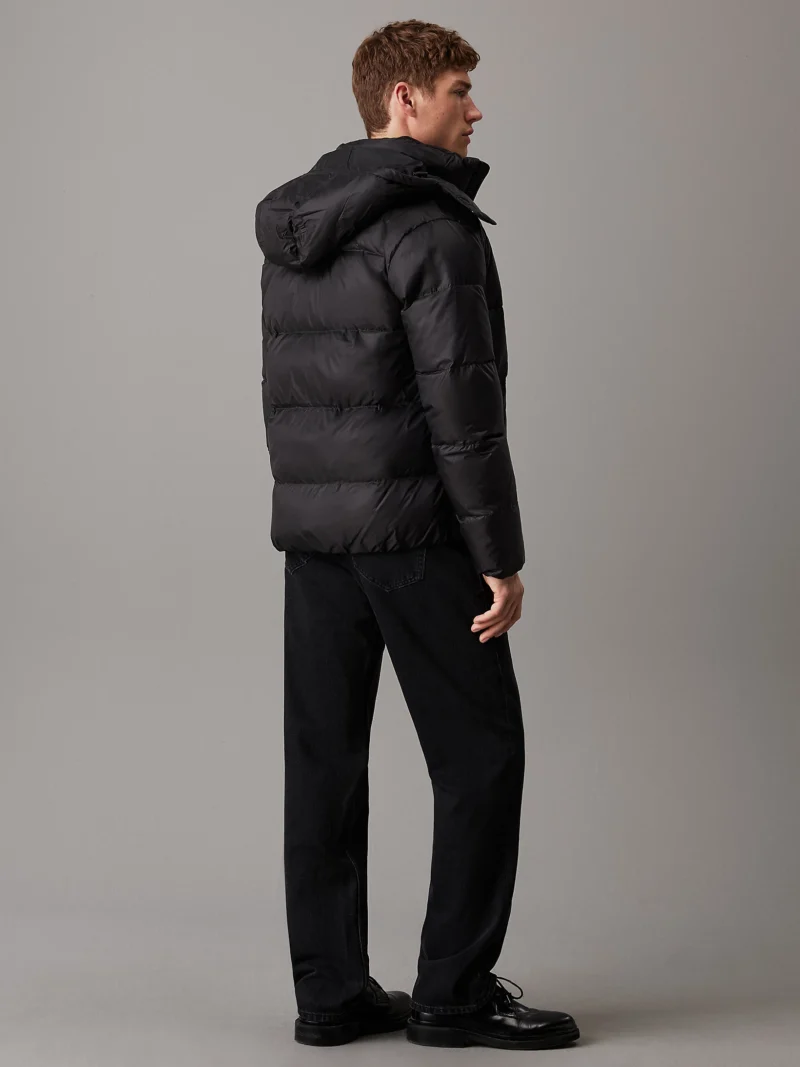 CALVIN KLEIN - Piumino imbottito con cappuccio - Nero