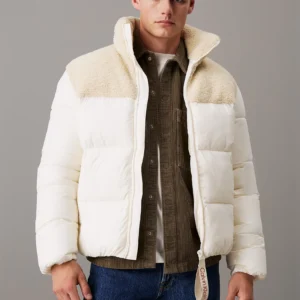 CALVIN KLEIN - Piumino sherpa in vari materiali