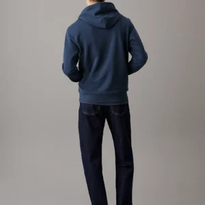 CALVIN KLEIN - Felpa con cappuccio in spugna di cotone e logo