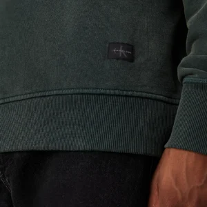 CALVIN KLEIN - Felpa in spugna di cotone lavato
