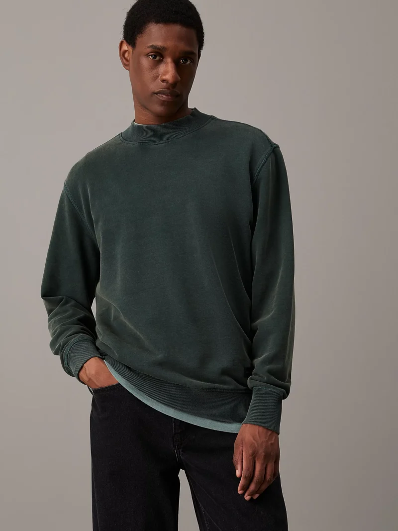 CALVIN KLEIN - Felpa in spugna di cotone lavato
