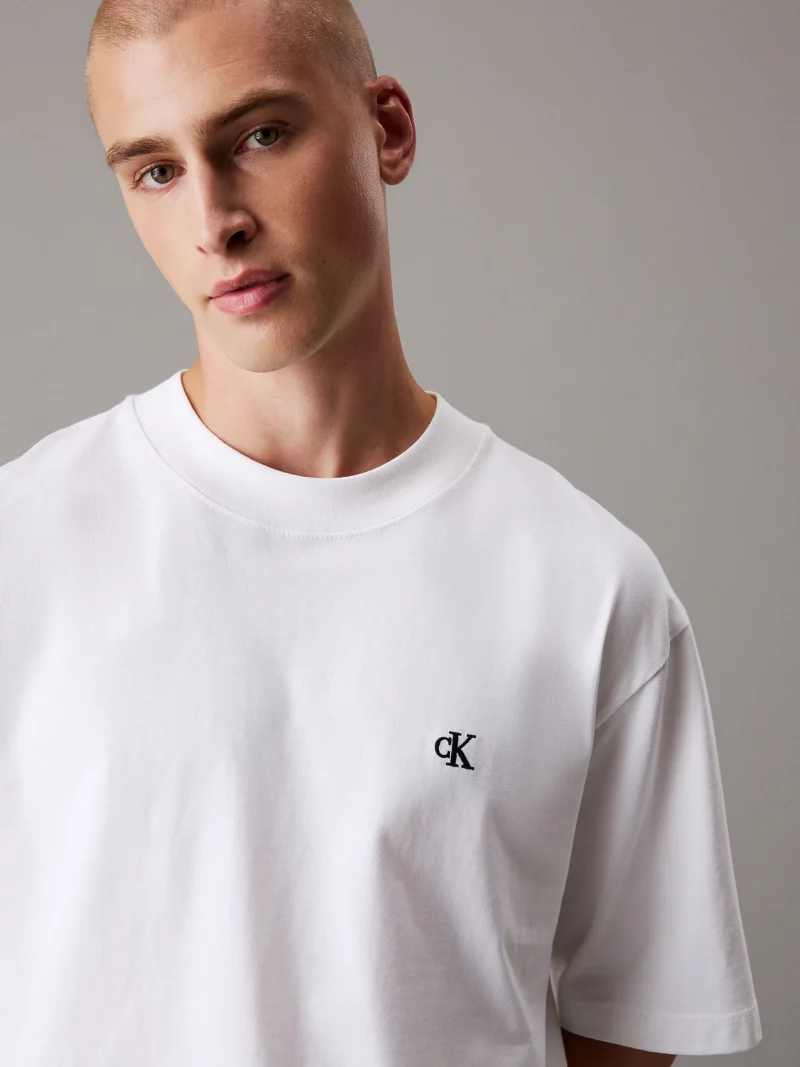 CALVIN KLEIN - T-shirt in jersey pesante taglio relaxed - Bianco