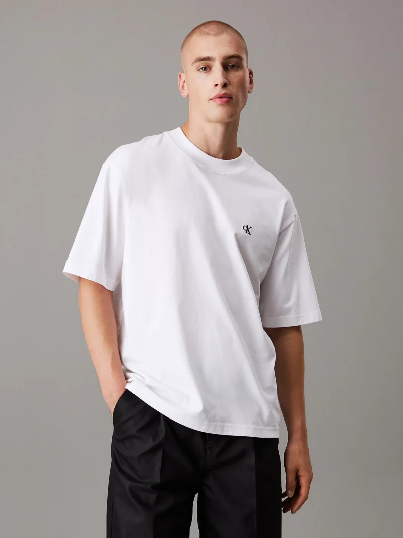 CALVIN KLEIN - T-shirt in jersey pesante taglio relaxed - Bianco